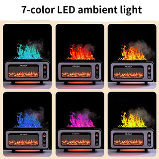 Umidificatore Ultrasuoni Effetto Camino 3D 200 ml