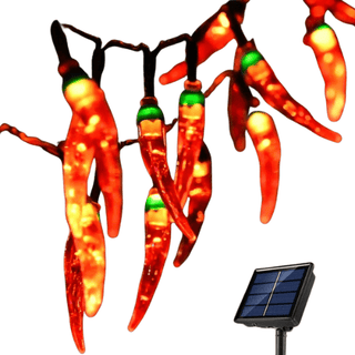 5/7/12 Metri Led Lucine Forma Peperoncino Dimensioni Rosso Esterno Giardino Arredamento Decorazione - INTERIOR DREAM DESIGN