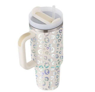 Bicchiere Termico 1200ml Acciaio Inox Cannuccia Anti Versamento