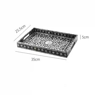 Svuotatasche Acrilico Bianco Nero Design Elegante Fantasia Diverse Dimensioni-INTERIOR DREAM DESIGN