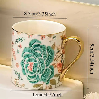 Accessori Bagno Dispenser Porta Sapone Saponetta Dispenser Ceramica Design Floreale-INTERIOR DREAM DESIGN