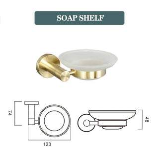 Accessori Bagno Oro Acciaio Inossidabile Portarotolo Sapone Saponetta Scopino Dispenser Alta Qualità Resistente Arredamento Decorazione Casa - INTERIOR DREAM DESIGN