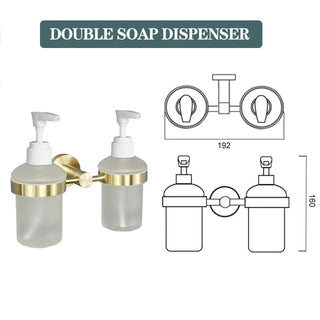 Accessori Bagno Oro Acciaio Inossidabile Portarotolo Sapone Saponetta Scopino Dispenser Alta Qualità Resistente Arredamento Decorazione Casa - INTERIOR DREAM DESIGN