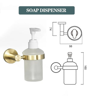 Accessori Bagno Oro Acciaio Inossidabile Portarotolo Sapone Saponetta Scopino Dispenser Alta Qualità Resistente Arredamento Decorazione Casa - INTERIOR DREAM DESIGN