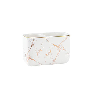 Accessori Bagno Porta Spazzolini Dentifricio Organizzazione Casa Diversi Colori Effetto Marmo-INTERIOR DREAM DESIGN