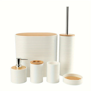 Accessori Bagno Set Scopino WC Dispenser Pattumiera Porta Saponetta Accessori-INTERIOR DREAM DESIGN