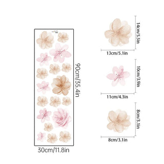 Adesivi Decorativi Parete PVC Forma Fiori Arredamento Diversi Modelli Design Natura Botanica - INTERIOR DREAM DESIGN