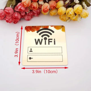 Adesivo Decorativo Sticker WiFi Account Password Parete Accessori Casa Negozio Ristorante - INTERIOR DREAM DESIGN