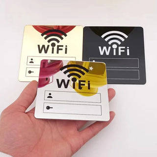 Adesivo Decorativo Sticker WiFi Account Password Parete Accessori Casa Negozio Ristorante - INTERIOR DREAM DESIGN