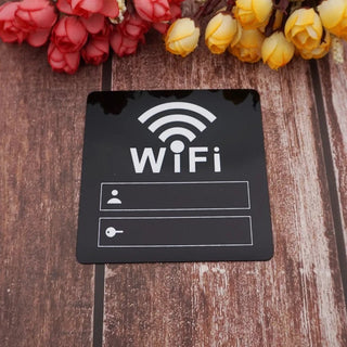 Adesivo Decorativo Sticker WiFi Account Password Parete Accessori Casa Negozio Ristorante - INTERIOR DREAM DESIGN