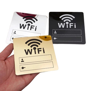 Adesivo Decorativo Sticker WiFi Account Password Parete Accessori Casa Negozio Ristorante - INTERIOR DREAM DESIGN