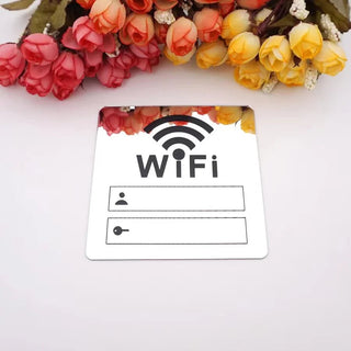 Adesivo Decorativo Sticker WiFi Account Password Parete Accessori Casa Negozio Ristorante - INTERIOR DREAM DESIGN