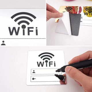 Adesivo Decorativo Sticker WiFi Account Password Parete Accessori Casa Negozio Ristorante - INTERIOR DREAM DESIGN