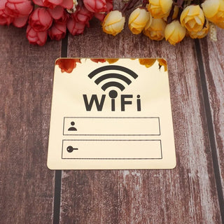 Adesivo Decorativo Sticker WiFi Account Password Parete Accessori Casa Negozio Ristorante - INTERIOR DREAM DESIGN