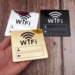 Adesivo Decorativo Sticker WiFi Account Password Parete Accessori Casa Negozio Ristorante - INTERIOR DREAM DESIGN