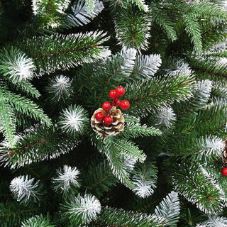 Albero Di Natale Alta Qualità Con Pigne Con Neve Varie Dimensioni Modello Altezza Ampio - INTERIOR DREAM DESIGN