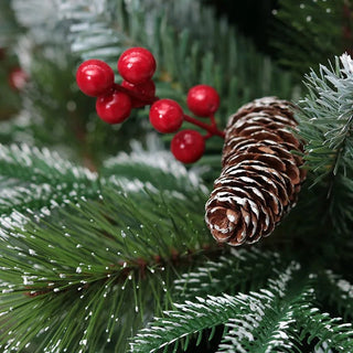 Albero Di Natale Alta Qualità Con Pigne Con Neve Varie Dimensioni Modello Altezza Ampio - INTERIOR DREAM DESIGN