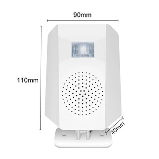 Allarme esterno Sicurezza Bianco Sensore Movimento Infrarossi Riconoscimento Vocale-INTERIOR DREAM DESIGN