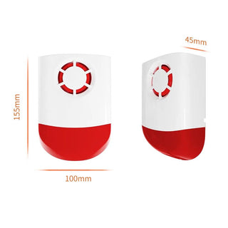 Allarme Impermeabile Casa Esterno Rosso Bianco Resistente Intelligente Sicurezza-INTERIOR DREAM DESIGN