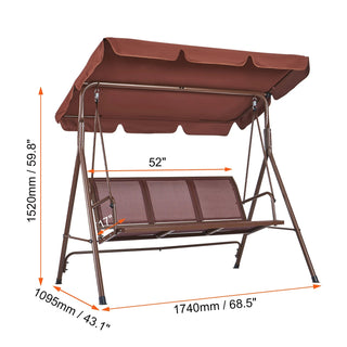 Altalena Stabile Durevole Cuscino Rimovibile Design 2 In 1 Impermeabile Confortevole Fresco Baldacchino Parasole Oscillazione Arredamento Esterno Casa - INTERIOR DREAM DESIGN