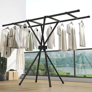 Appendiabiti Acciaio Utile Resistente Abiti Asciugare Decorazioni Casa Nero Bianco-INTERIOR DREAM DESIGN