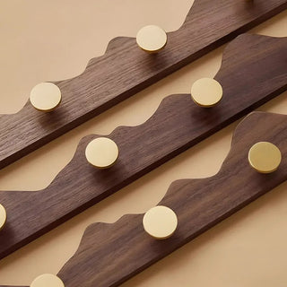 Appendiabiti Legno Ottone Diverse Dimensioni Elegante Marrone Chiaro Scuro-INTERIOR DREAM DESIGN