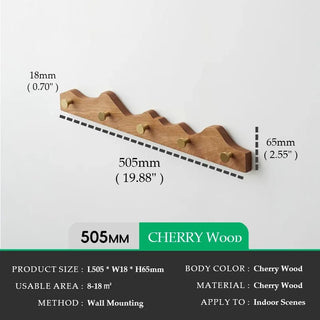 Appendiabiti Legno Ottone Diverse Dimensioni Elegante Marrone Chiaro Scuro-INTERIOR DREAM DESIGN