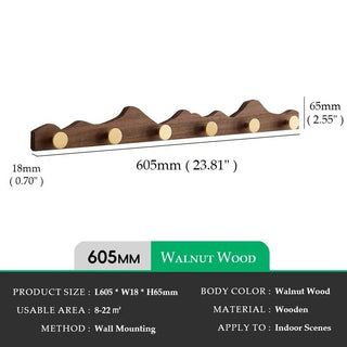 Appendiabiti Legno Ottone Diverse Dimensioni Elegante Marrone Chiaro Scuro-INTERIOR DREAM DESIGN