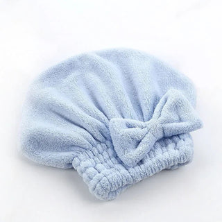 Asciugamani per Capelli Da Bagno Adatte A Cappelli Lunghi Facile Asciugatura Vari Colori Azzurro - INTERIOR DREAM DESIGN