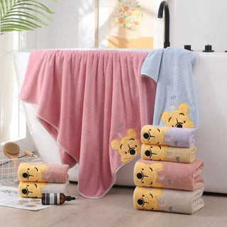 Asciugamano Morbido Assorbente Design Winnie The Pooh Accessori Arredamento Bagno - INTERIOR DREAM DESIGN