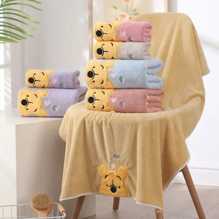 Asciugamano Morbido Assorbente Design Winnie The Pooh Accessori Arredamento Bagno - INTERIOR DREAM DESIGN