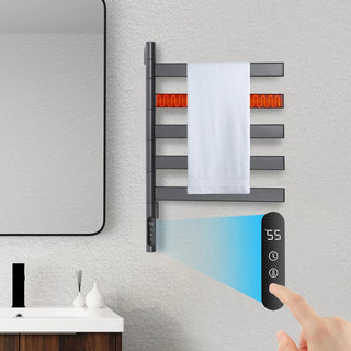 Asciugatrice Elettrica Muro Riscaldante LED Touch Display Rotante Asciugamani-INTERIOR DREAM DESIGN