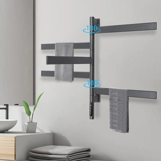 Asciugatrice Elettrica Muro Riscaldante LED Touch Display Rotante Asciugamani-INTERIOR DREAM DESIGN