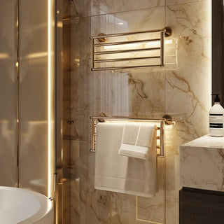 Asciugatrice Riscaldante Oro Acciaio Inossidabile Muro Bagno Utile Elettrico-INTERIOR DREAM DESIGN
