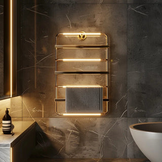 Asciugatrice Riscaldante Oro Acciaio Inossidabile Muro Bagno Utile Elettrico-INTERIOR DREAM DESIGN