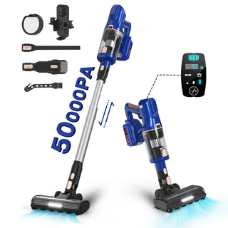 Aspirapolvere Senza Filo Colore Blu Estendibile Diverse Superfici Modalità Elettrodomestici Pulizia-INTERIOR DREAM DESIGN