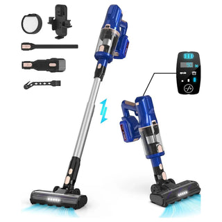 Aspirapolvere Senza Filo Colore Blu Estendibile Diverse Superfici Modalità Elettrodomestici Pulizia-INTERIOR DREAM DESIGN