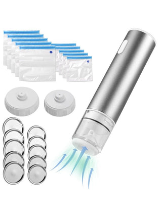 Aspiratore Aria Sigillante Sottovuoto Alimentatore Accessori Inclusi Colore Argento-INTERIOR DREAM DESIGN
