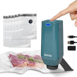 Aspiratore Sottovuoto Aria Colore Verde Set Inclusi Accessori Diversi Modelli Buste Incluse-INTERIOR DREAM DESIGN