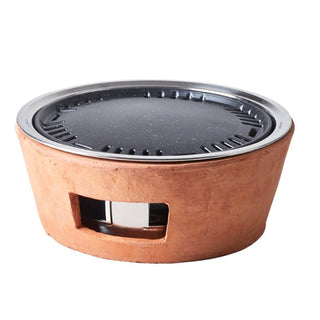 Barbecue Carbone Esterno Piccolo Acciaio Inox Terracotta Rossa - INTERIOR DREAM DESIGN