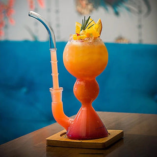 Bicchiere Creativo Particolare Cannuccia Feste Fantasioso Cocktail Piccolo Vetro-INTERIOR DREAM DESIGN