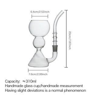 Bicchiere Creativo Particolare Cannuccia Feste Fantasioso Cocktail Piccolo Vetro-INTERIOR DREAM DESIGN