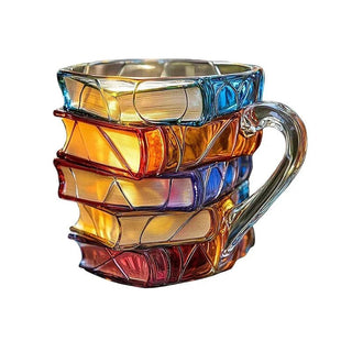 Bicchiere Materiale Vetro Modello Libro Design Moderno Creativo Innovativo Grandi Capacità-INTERIOR DREAM DESIGN