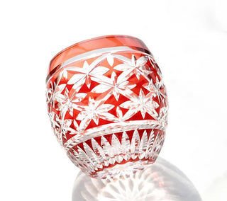 Bicchiere Vetro Colorato Diversi Colori Piccole Dimensioni Intagliato Capacità 90ml Arredamento Casa Cucina-INTERIOR DREAM DESIGN