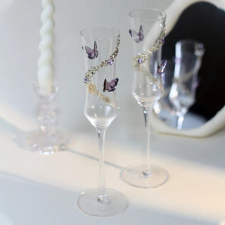 Bicchieri Cocktail Prosecco Fantasia Elegante Stile Farfalla Capiente Cerimonie-INTERIOR DREAM DESIGN