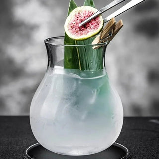 Bicchieri Cucina Set 2 Drink Bevande Bar Decorazione Vetro Trasparente Capacità 280ml-INTERIOR DREAM DESIGN