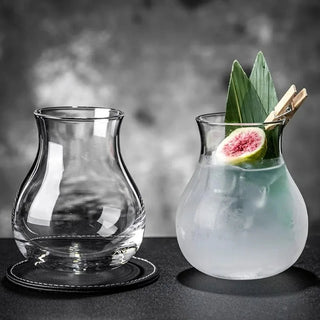 Bicchieri Cucina Set 2 Drink Bevande Bar Decorazione Vetro Trasparente Capacità 280ml-INTERIOR DREAM DESIGN