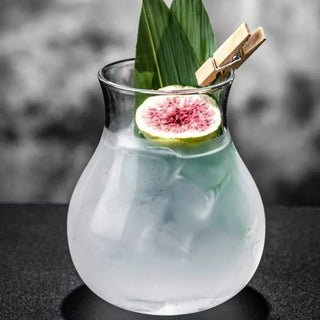 Bicchieri Cucina Set 2 Drink Bevande Bar Decorazione Vetro Trasparente Capacità 280ml-INTERIOR DREAM DESIGN