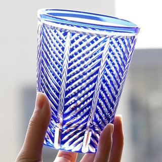 Bicchieri Materiale Vetro Diverse Colorazioni Arredo Tavolo Design Creativo Moderno-INTERIOR DREAM DESIGN