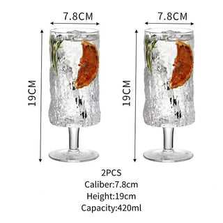 Bicchieri Set 2 Pezzi Vetro Forme Diverse Modelli Drink Casa Cucina Stoviglie - INTERIOR DREAM DESIGN